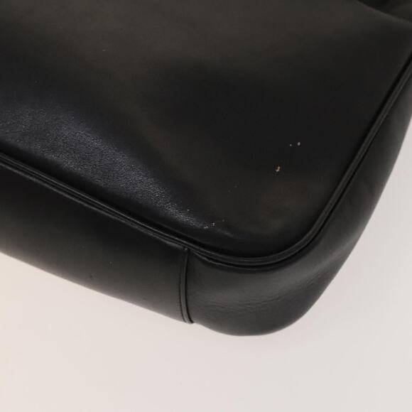 GUCCI Bamboo Hand Bag Leather Black Gold 001 001 - Picture 15 of 16